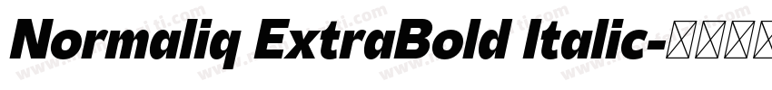 Normaliq ExtraBold Italic字体转换